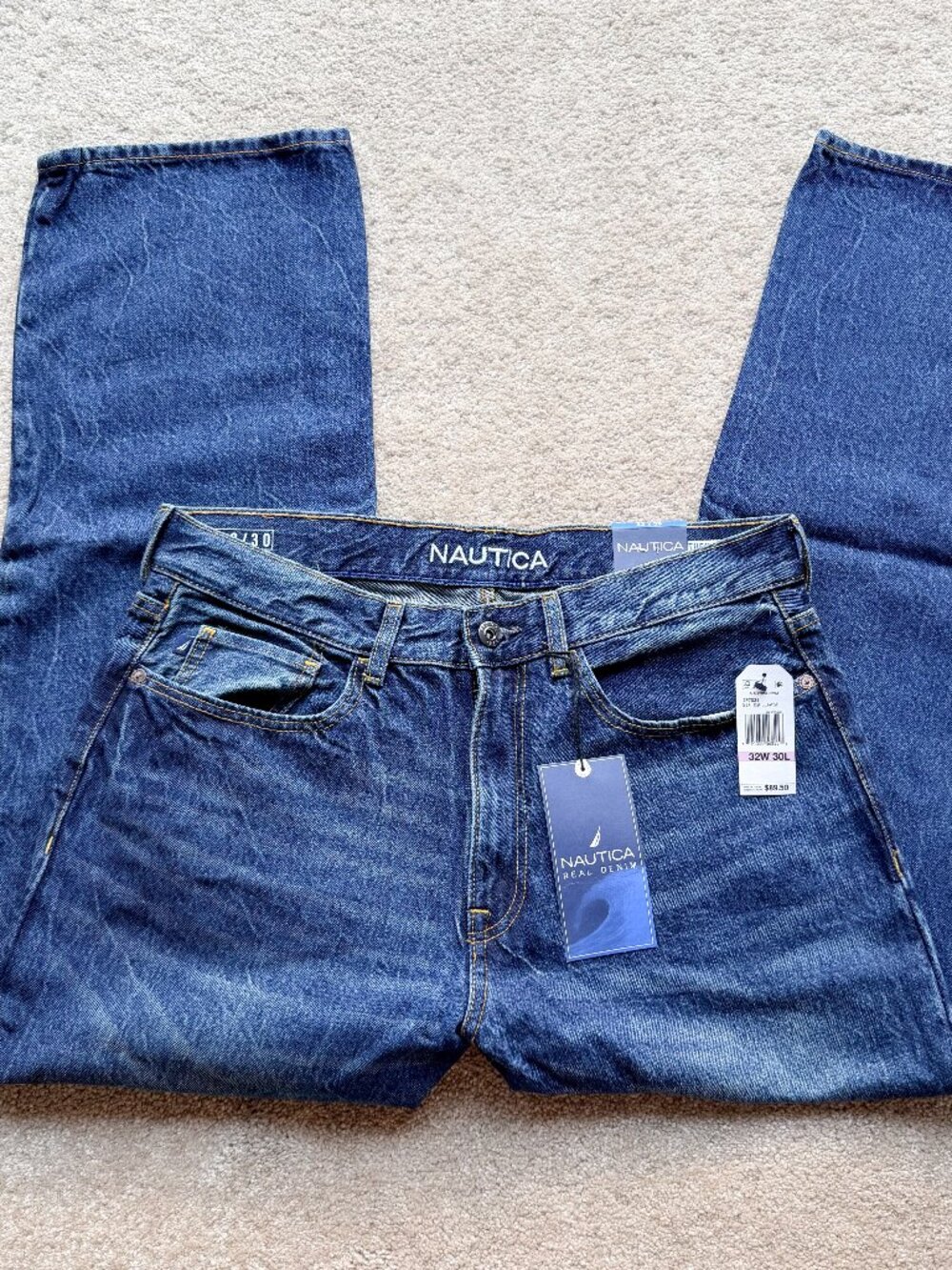Nautica Authentic Loose Medium Wash Jeans - Size 32W x 30L